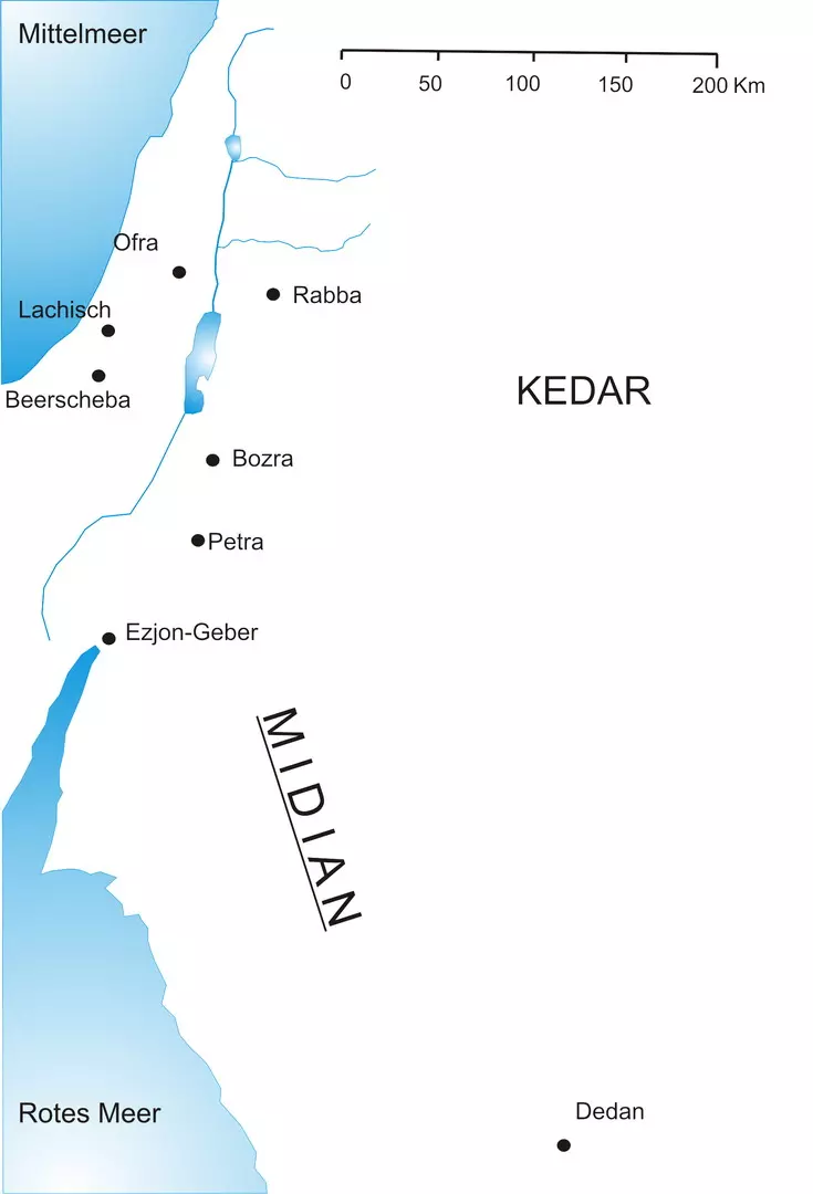 Exodus, Map of Midian, Map of Midian